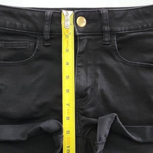 American Eagle Womens Super Super Stretch AEO Sateen Hi Rise Shortie Shorts Sz 4 - Picture 13 of 14